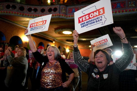 Missouri became the first state where voters ended an abortion ban at the ballot box since the Supreme Court overturned Roe v. Wade.