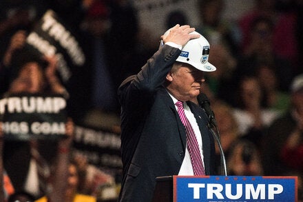 Donald Trump in 2016, when he made a breakthrough with the white working class.