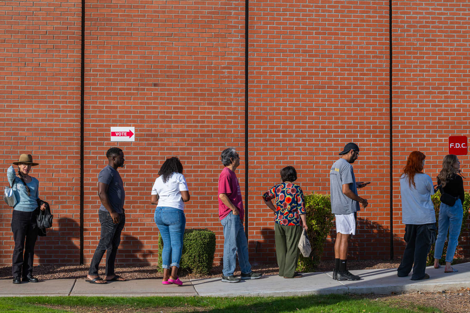 Waiting to vote in Phoenix earlier this month.