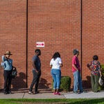 Waiting to vote in Phoenix earlier this month.