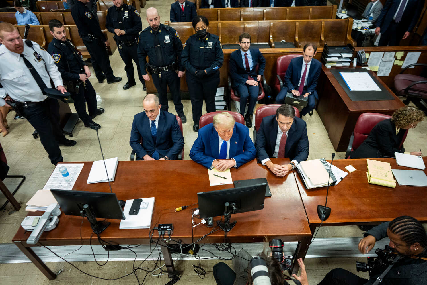 Former President Donald J. Trump at his criminal trial in New York in May. It was the only one of his four criminal cases to be tried before the election.