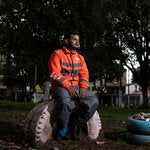Daniel García, a Venezuelan delivery worker living in Bogotá, Colombia, decided to stay there rather than migrate to the United States after Donald J. Trump became president-elect this month.