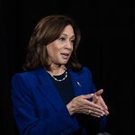 Vice President Kamala Harris last month in Madison, Wis. She struggled to strike a balance between competing visions for how to address the economic problems that voters repeatedly ranked as their top issue.