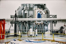 Inside the facility in Devens, Mass., where Commonwealth Fusion Systems is building its SPARC reactor.