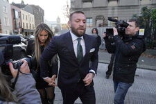 The mixed martial arts fighter Conor McGregor outside the High Court in Dublin on Friday.