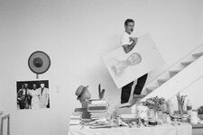 Breyten Breytenbach, who was also a painter, at his Paris studio in 1989. He lived in exile in Paris after his wife, who was from Vietnam, was barred from South Africa because of the country’s race laws.