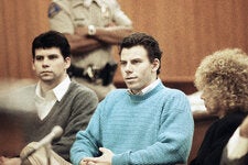Lyle, left, and Erik Menendez in court in 1990.