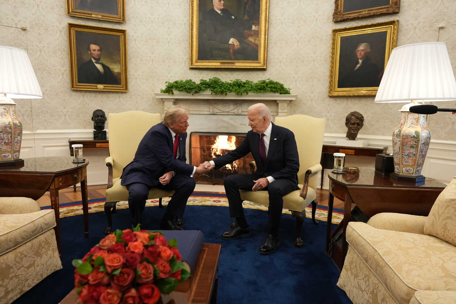 President-elect Donald J. Trump met with President Biden in the Oval Office this month to discuss the transition.