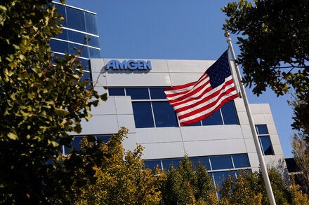 Amgen’s drug data came from a Phase 2 clinical trial involving nearly 600 people testing effectiveness as well as safety. The drug is still years away from being sold to customers.