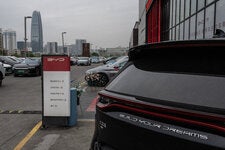 A BYD dealership in Shenzhen, China. The electric vehicle company is among the carmakers facing increasing pressure from competition.