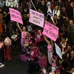Israelis protested in Tel Aviv on Saturday against Prime Minister Benjamin Netanyahu’s government and called for the release of hostages held in Gaza.