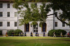 In September, faculty members held a silent vigil in defense of academic freedom and shared governance at the Emory University campus in Atlanta.