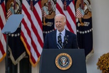 President Biden speaking about the election and his economic legacy at the White House Thursday.