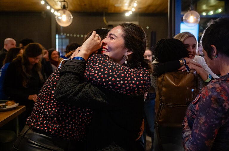 Supporters celebrated in Phoenix on Tuesday after learning that Arizona voters had approved an abortion rights ballot measure.